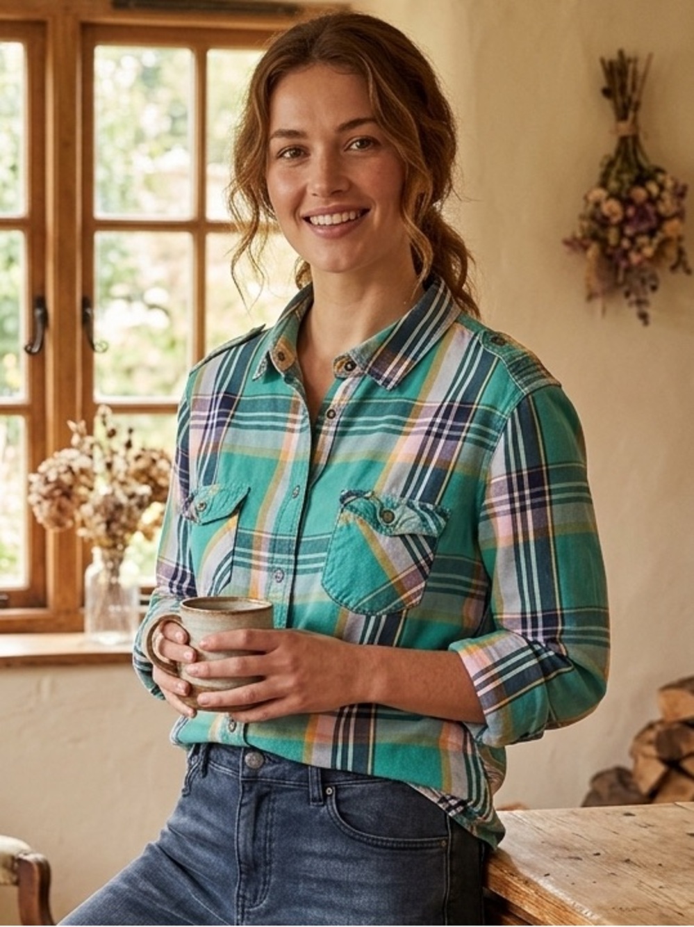 MEC‎ Mountain Equipment Co-Op Women’s Plaid Flannel Button Down - Size L